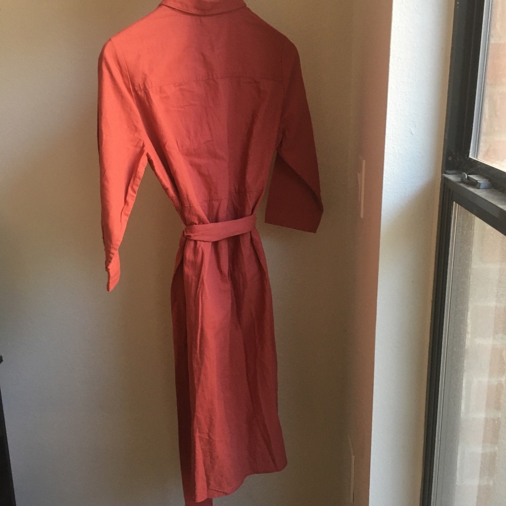 NWT Boden Freya Rust Linen Shirt Dress 6P - Picture 4 of 15